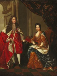 Portret van Koningin Anne van Engeland en George Prins van Denemarken